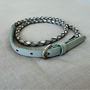 Pastel green braided belt
